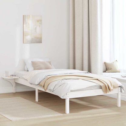 Bettrahmen Weiß 90 x 190 cm Massives Kiefernholz