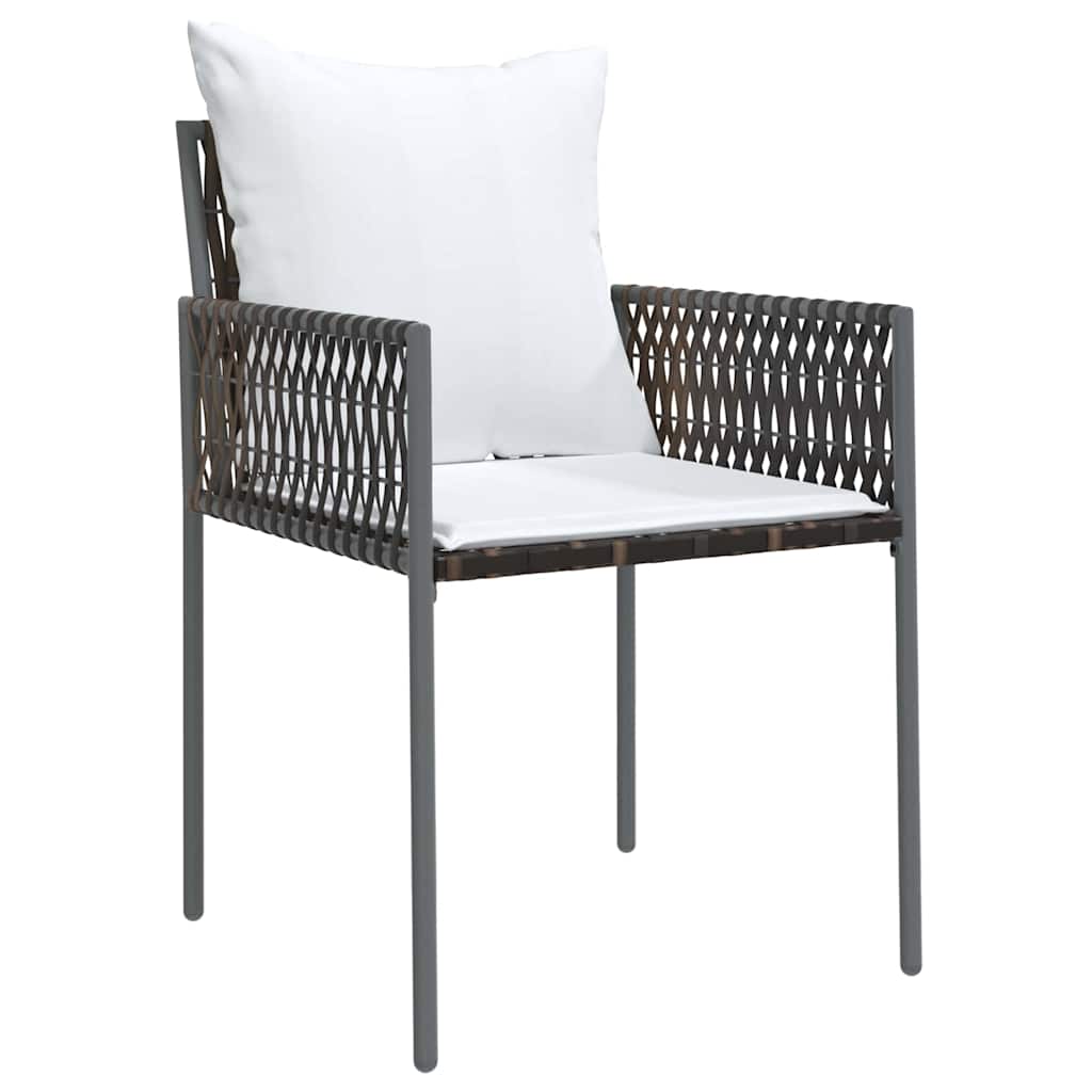 Garten Essgruppe 5 pcs Braun und Schwarz PE-Rattan