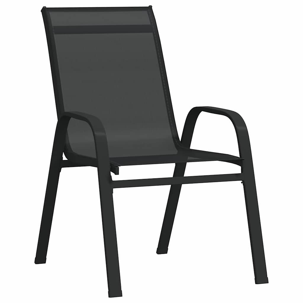 Garten Essgruppe 3 pcs Schwarz Pulverbeschichteter Stahl