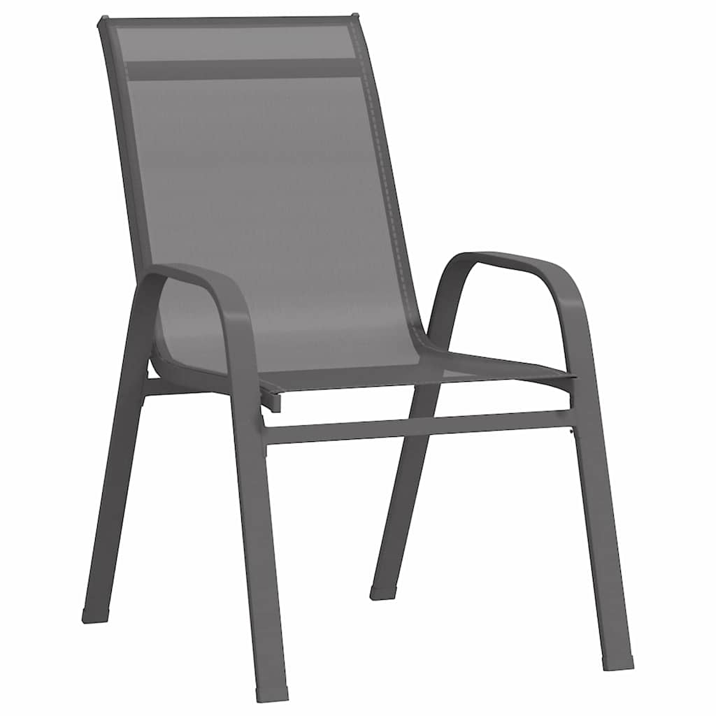 Garten Essgruppe 3 pcs Grau und Schwarz