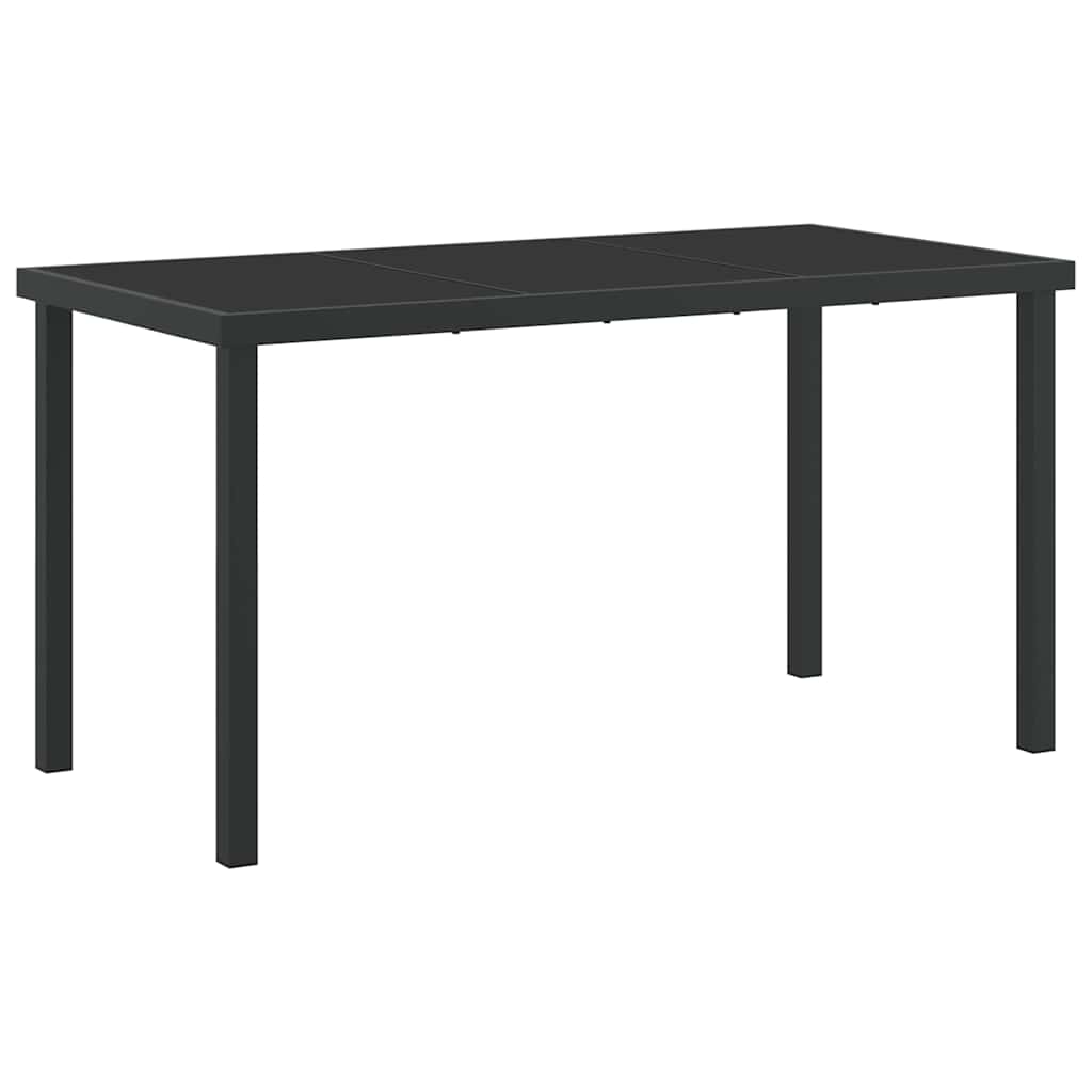 Garten Essgruppe 5 pcs Grau und Schwarz