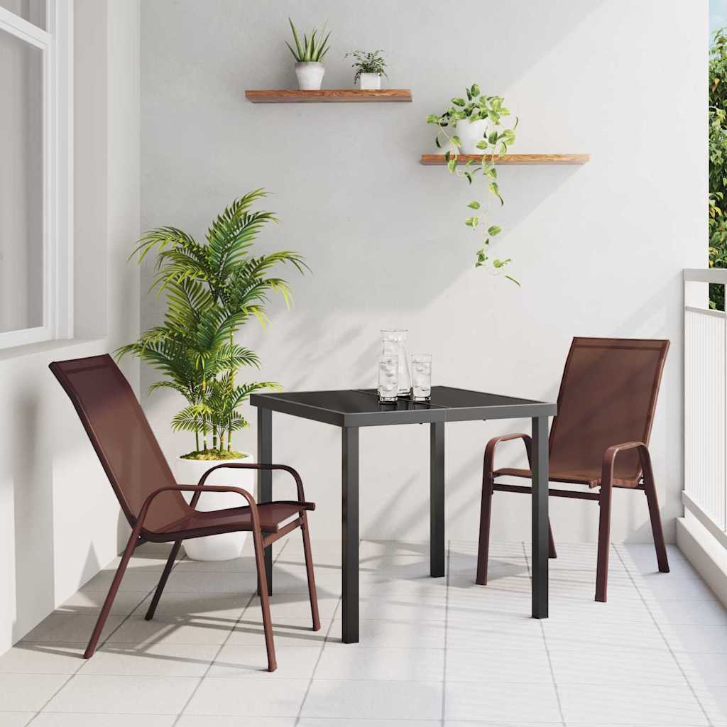 Garten Essgruppe 3 pcs Braun und Schwarz