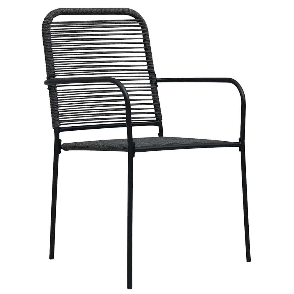 Garten Essgruppe 5 pcs Schwarz Pulverbeschichteter Stahl