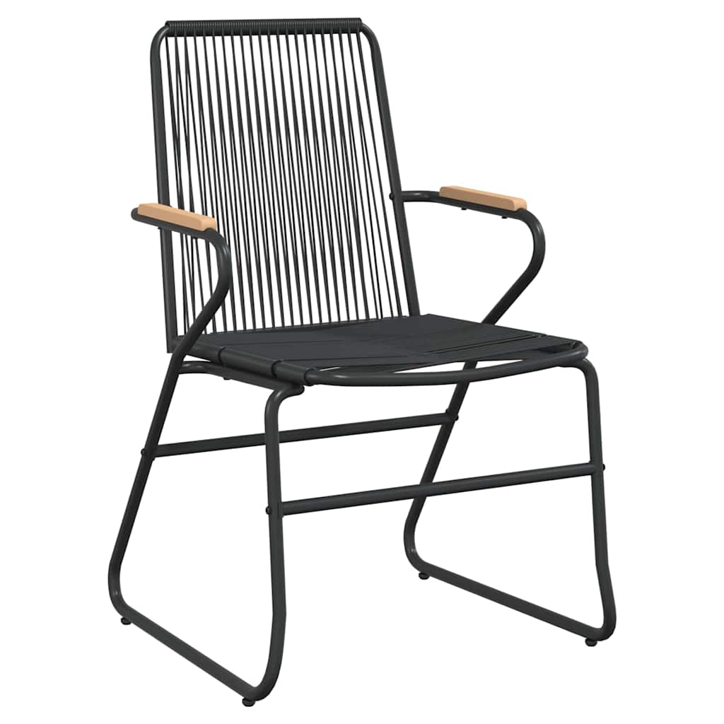 Garten Essgruppe 5 pcs Schwarz Pulverbeschichteter Stahl