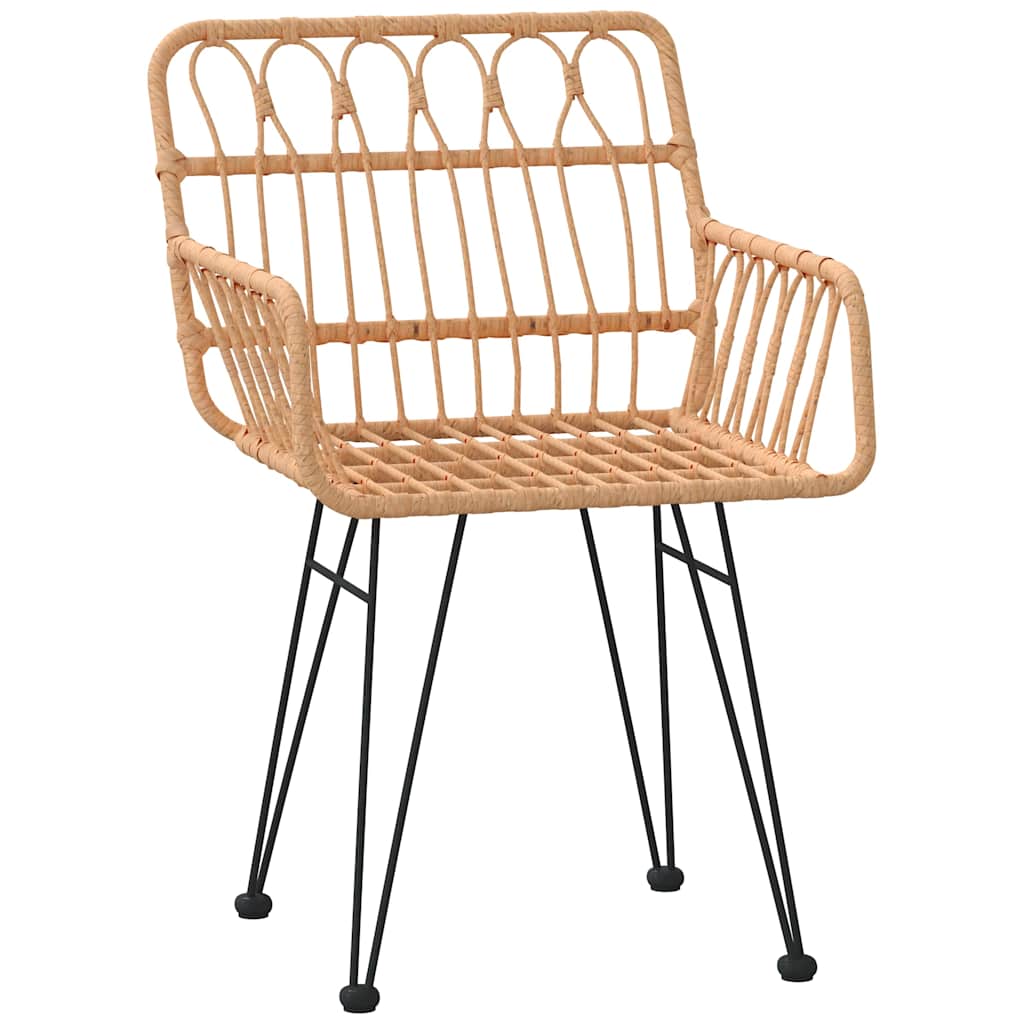 Garten Essgruppe 5 pcs Braun Pulverbeschichteter Stahl