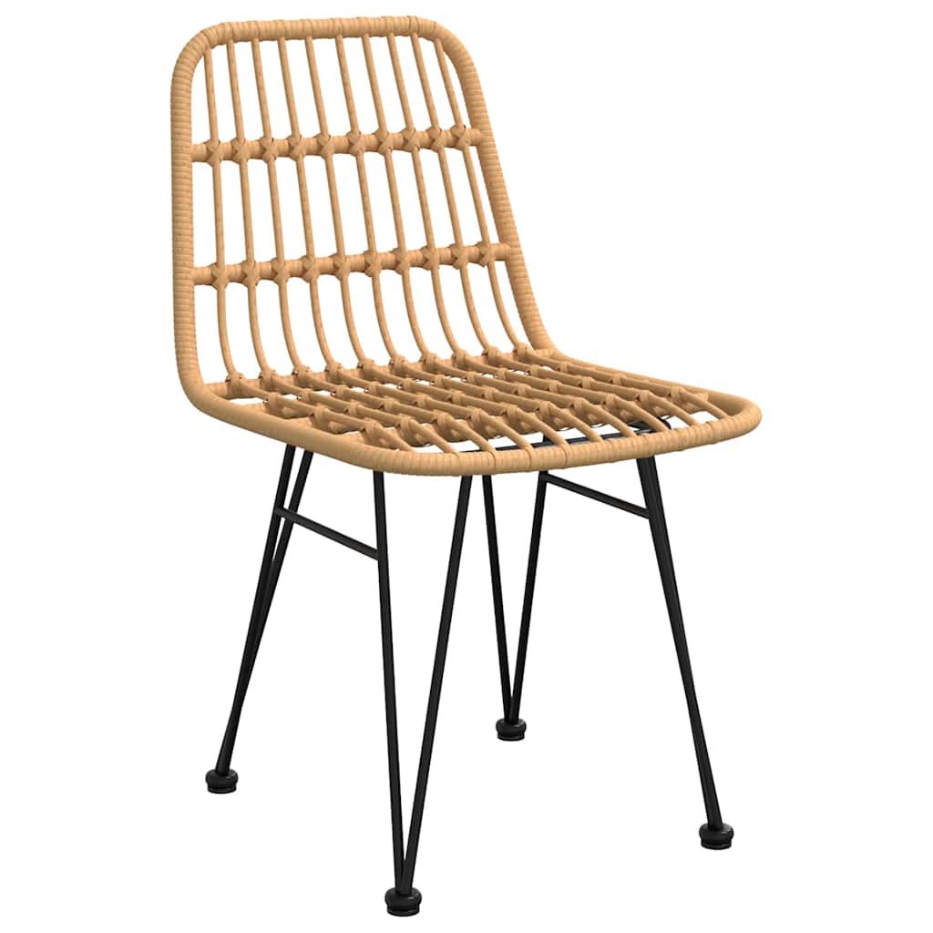 Garten Essgruppe 3 pcs Braun Pulverbeschichteter Stahl
