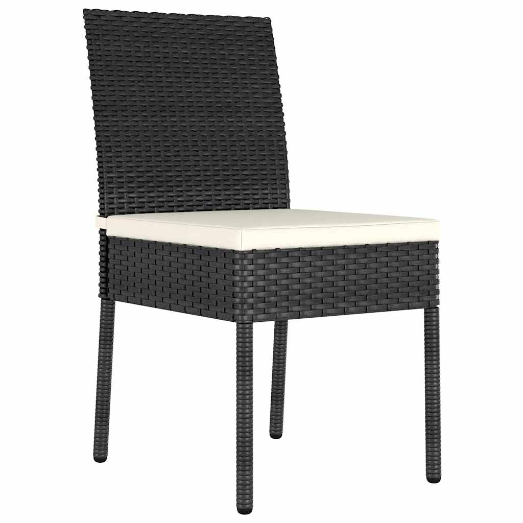 Garten Essgruppe 5 pcs Schwarz Pulverbeschichteter Stahl