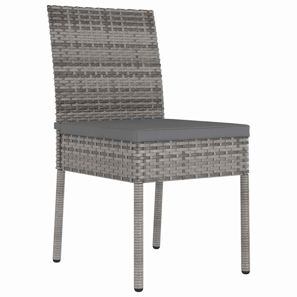 Garten Essgruppe 3 pcs Grau Pulverbeschichteter Stahl