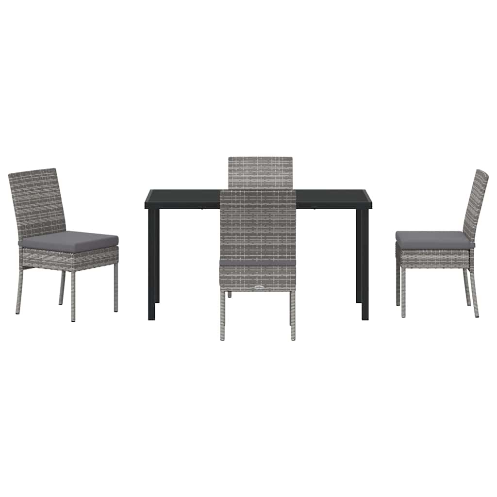 Garten Essgruppe 5 pcs Grau Pulverbeschichteter Stahl