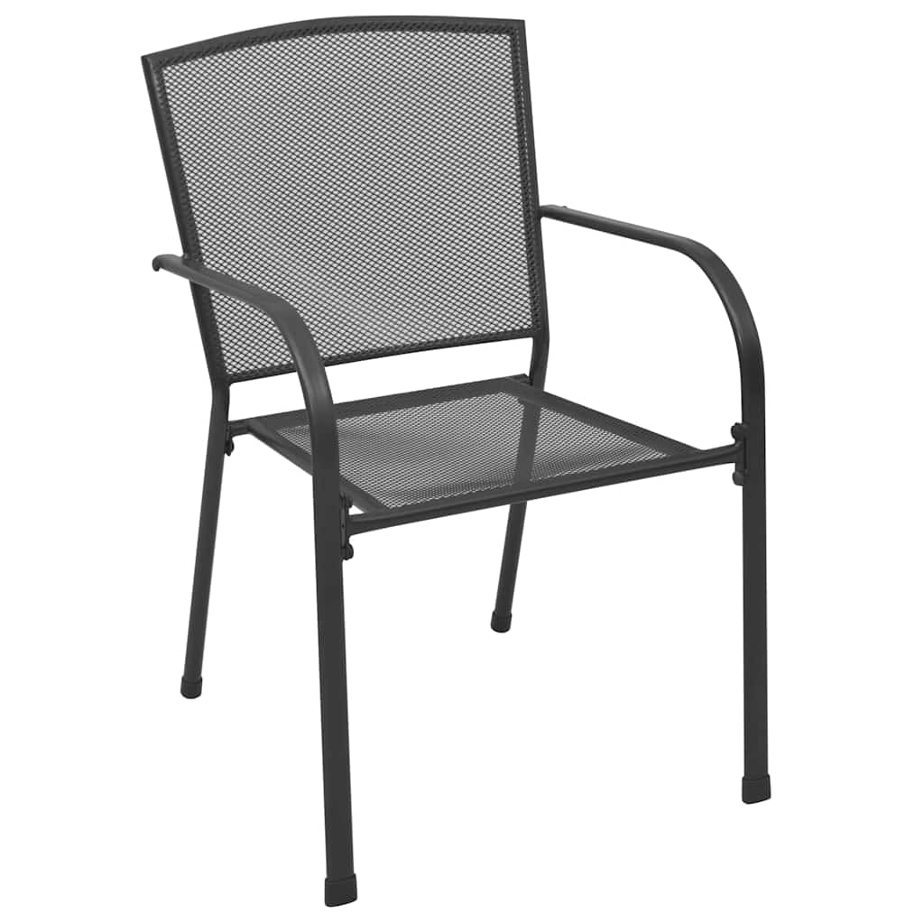 Garten Essgruppe 5 pcs Anthrazit Pulverbeschichteter Stahl