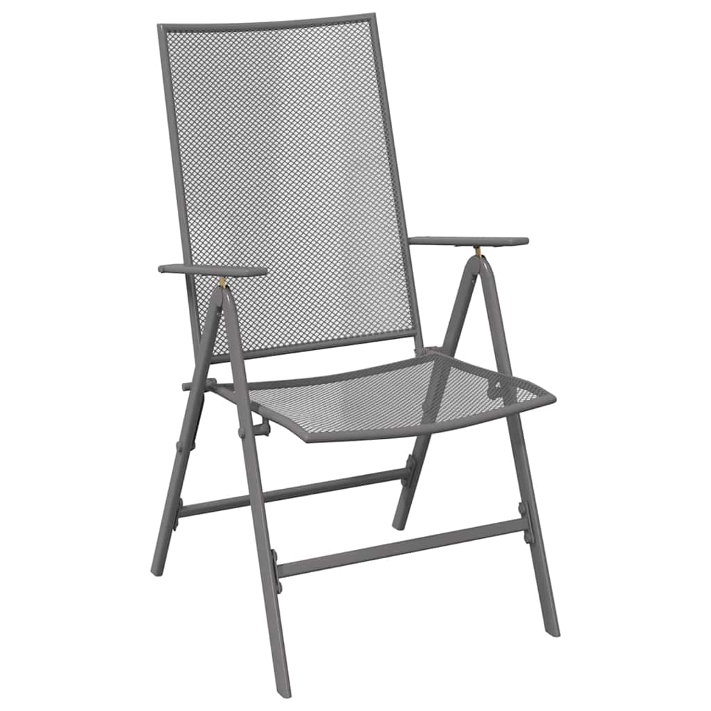 Garten Essgruppe 3 pcs Anthrazit Pulverbeschichteter Stahl