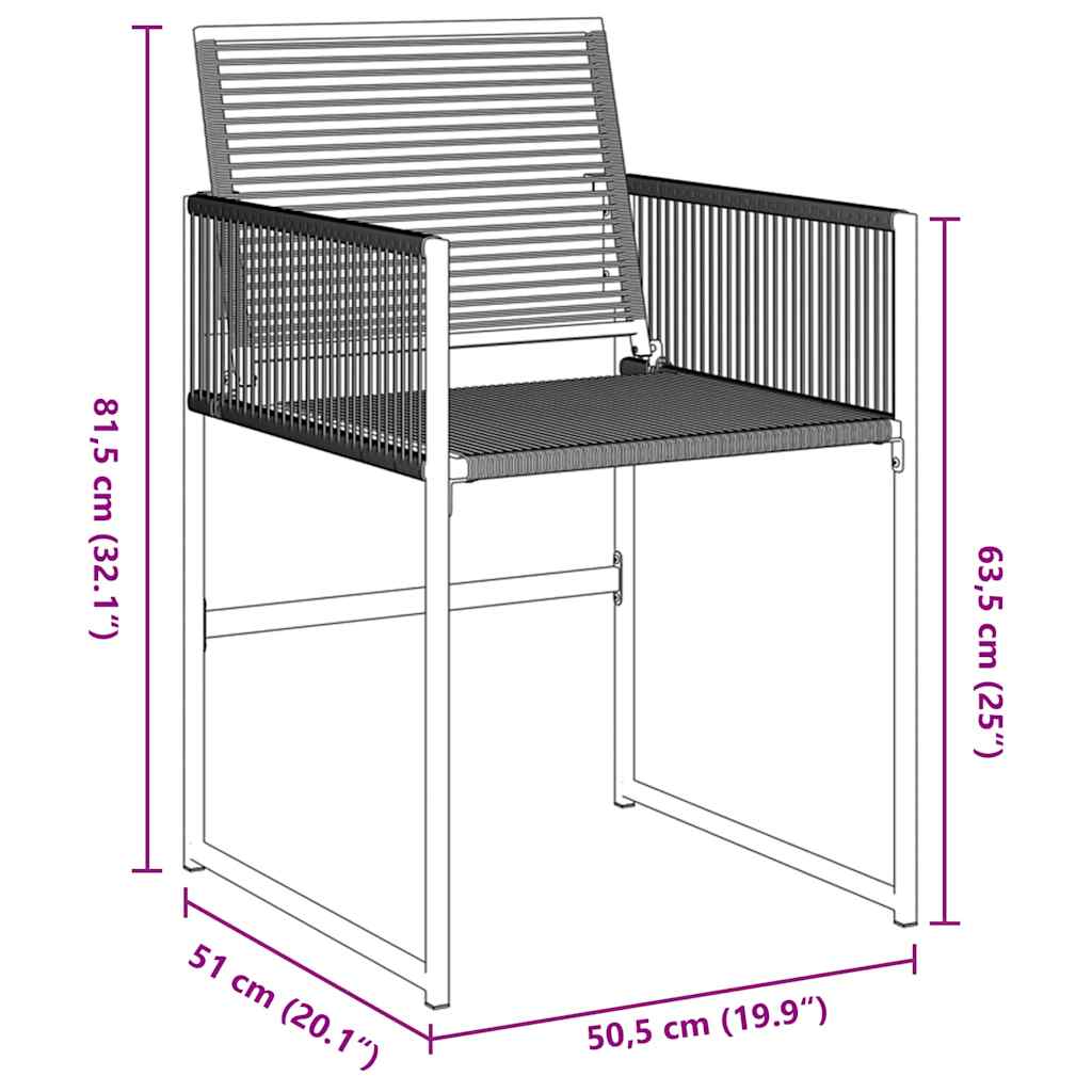 Garten Essgruppe 9 pcs Schwarz Poly-Rattan