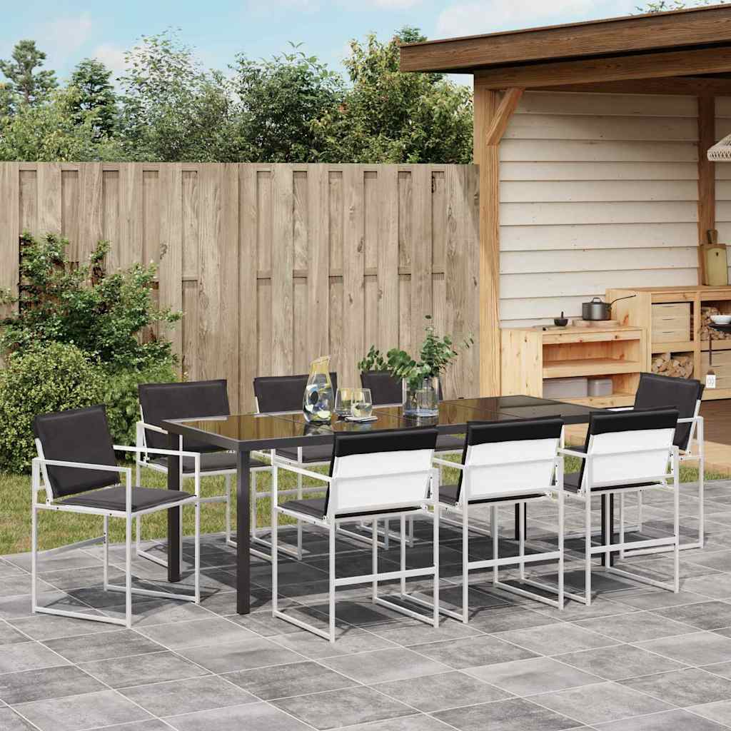 Garten Essgruppe 9 pcs Weiß 200 x 80 x 73 cm