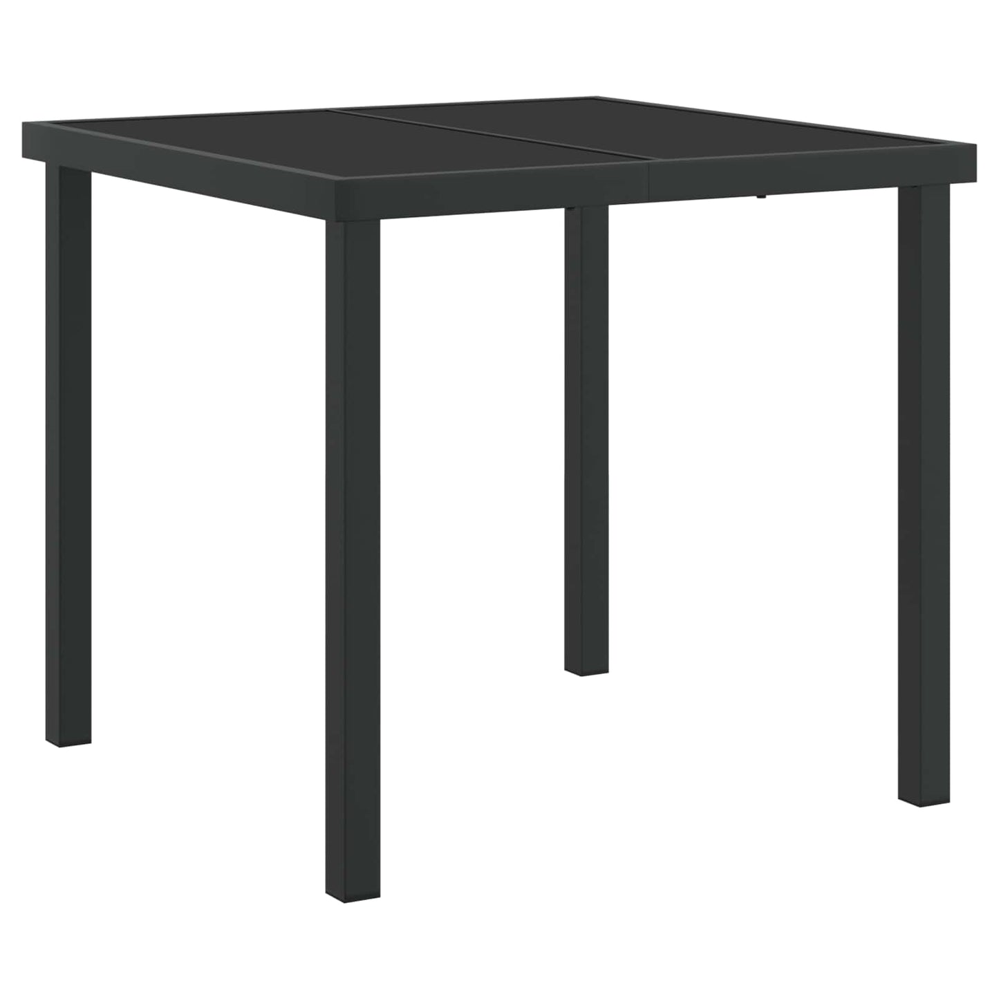Garten Essgruppe 5 pcs Schwarz Pulverbeschichteter Stahl