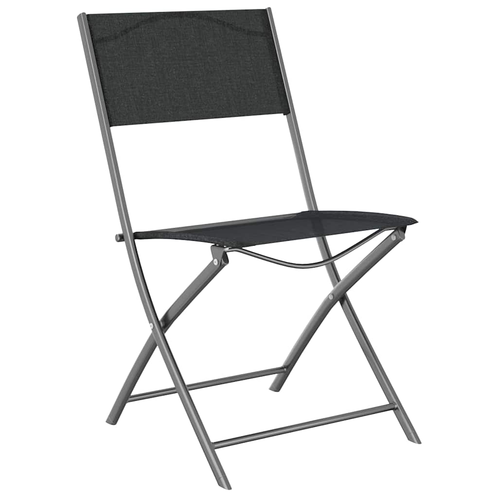 Garten Essgruppe 3 pcs Schwarz Pulverbeschichteter Stahl