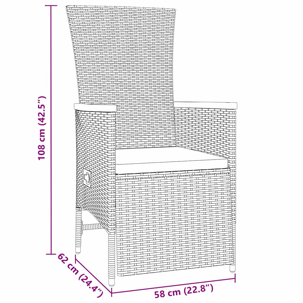 Garten Essgruppe mit Kissen 5 pcs Beige Poly-Rattan