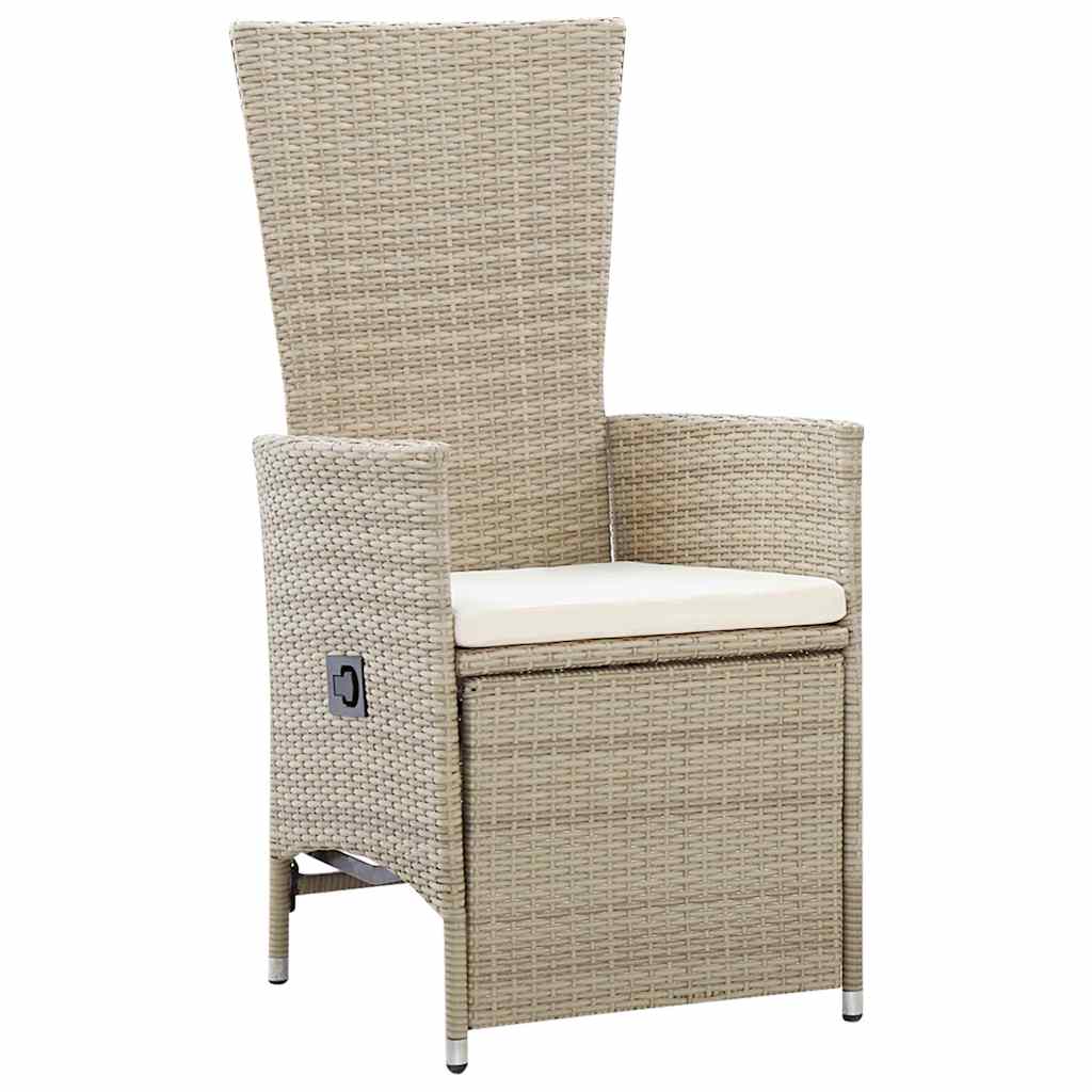Garten Essgruppe mit Kissen 5 pcs Beige Poly-Rattan