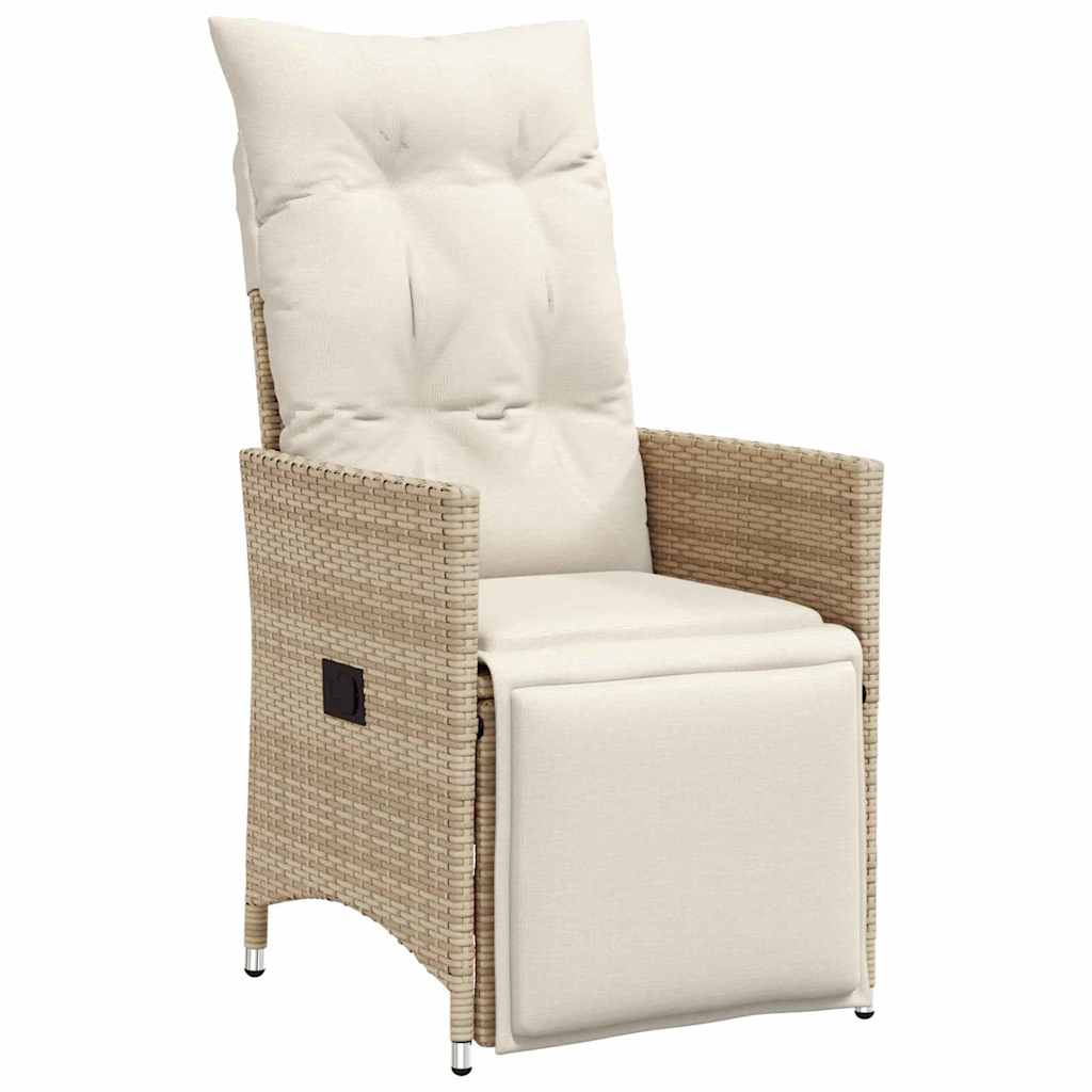 Garten Essgruppe mit Kissen 3 pcs Beige Poly-Rattan