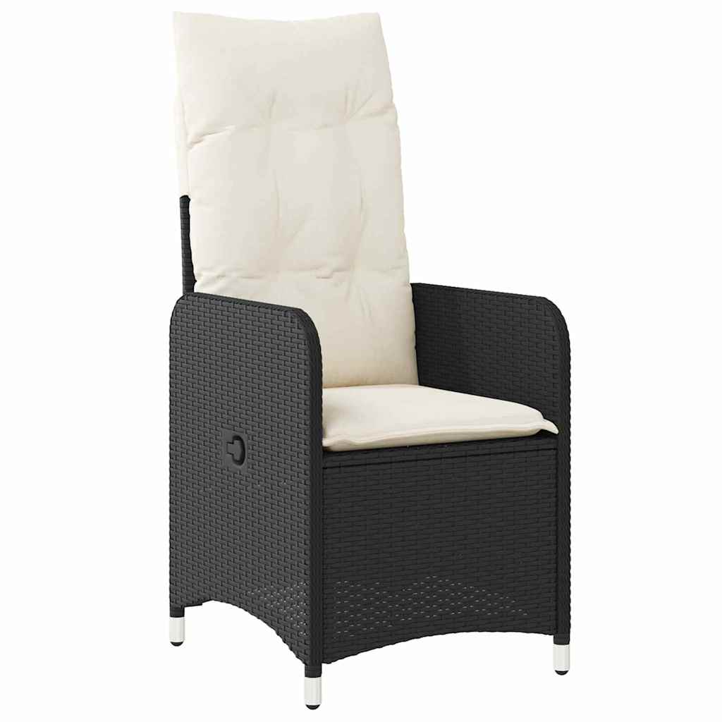 Garten Essgruppe 5 pcs Schwarz Poly-Rattan