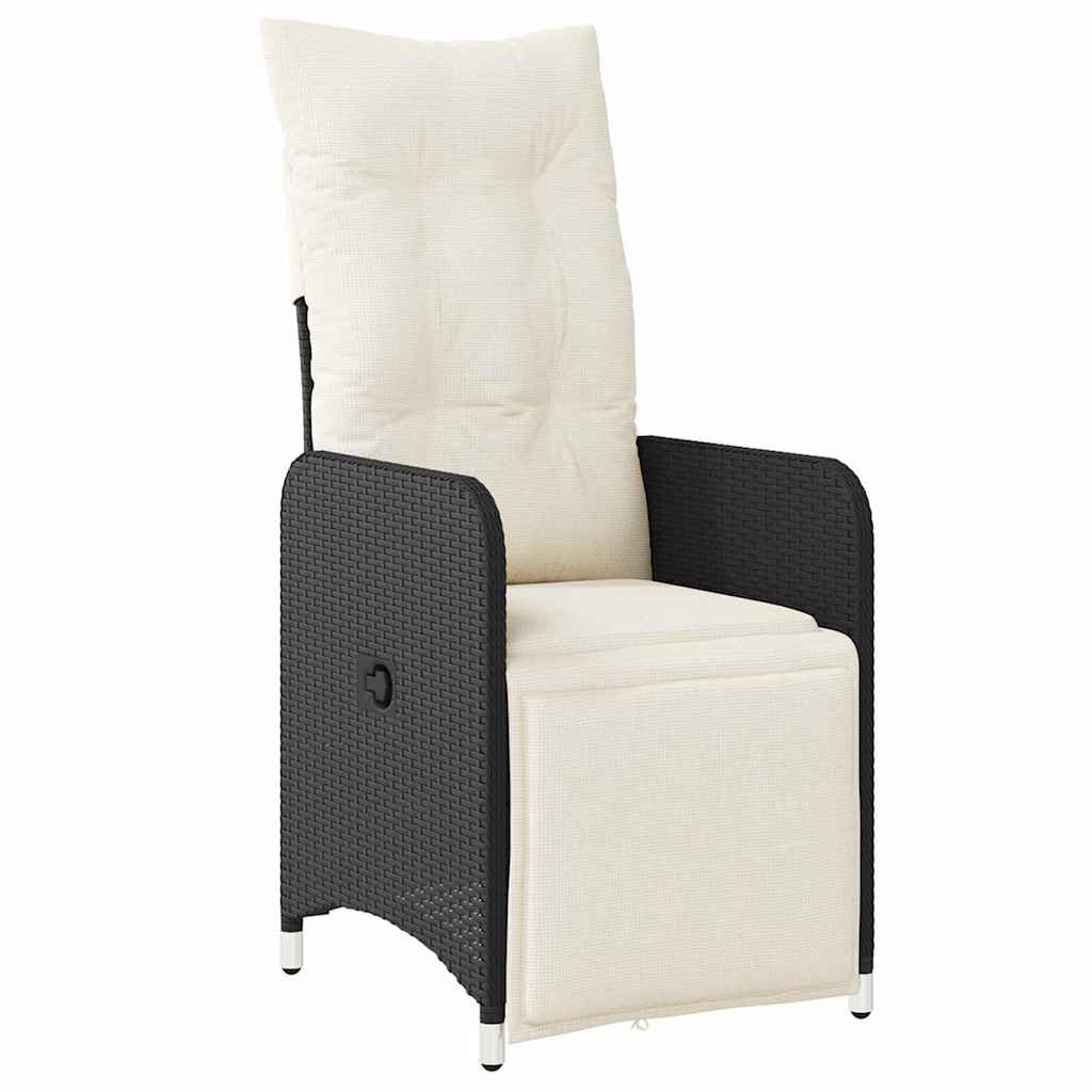 Garten Essgruppe 5 pcs Schwarz Poly-Rattan
