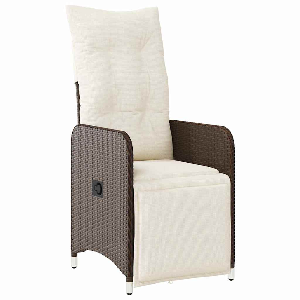Garten Essgruppe 5 pcs Braun Poly-Rattan