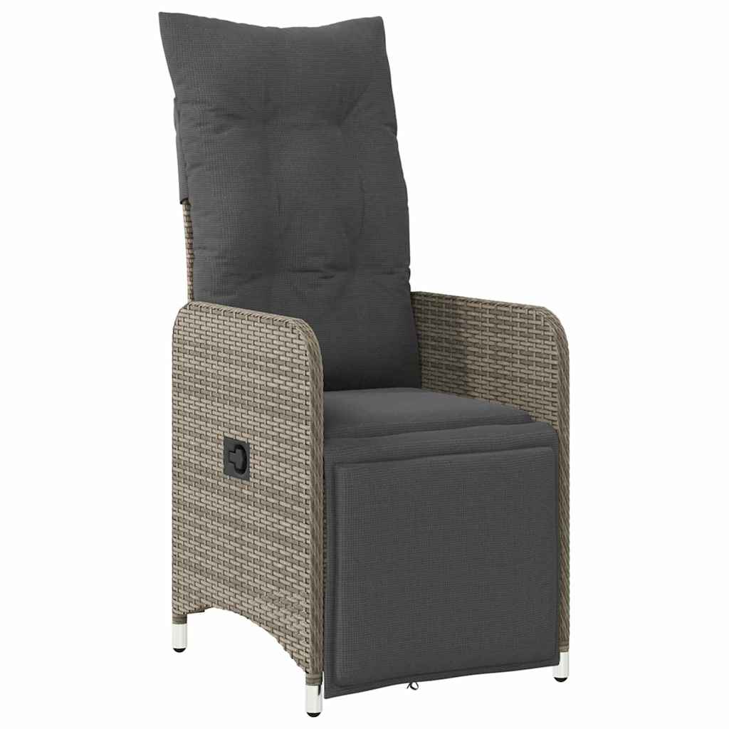 Garten Essgruppe 5 pcs Grau Poly-Rattan