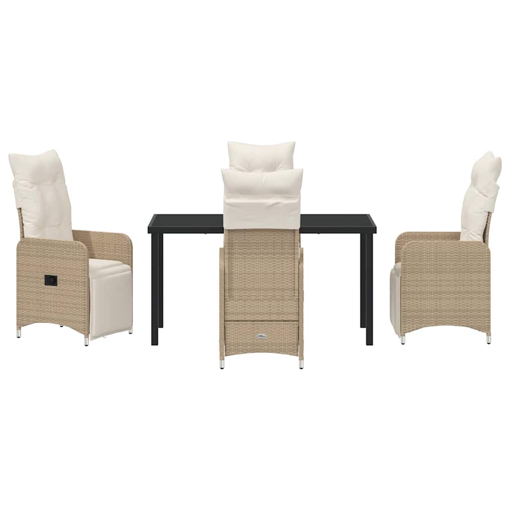 Garten Essgruppe 5 pcs Beige Poly-Rattan