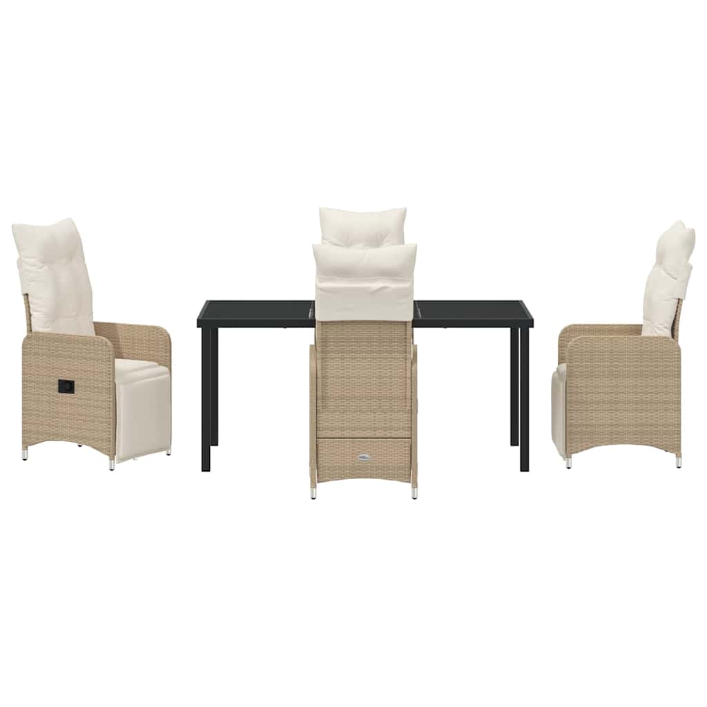 Garten Essgruppe 5 pcs Beige Poly-Rattan