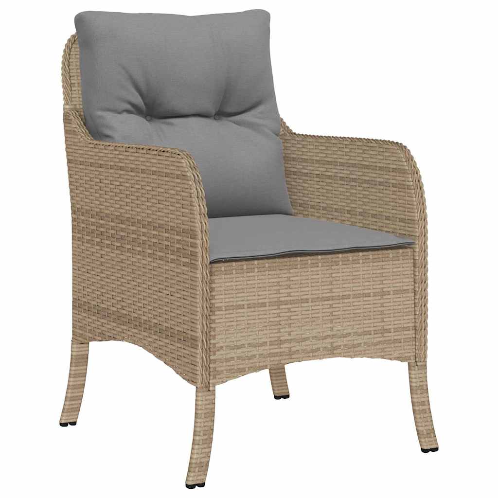 Garten Essgruppe mit Kissen 5 pcs Beige Poly-Rattan