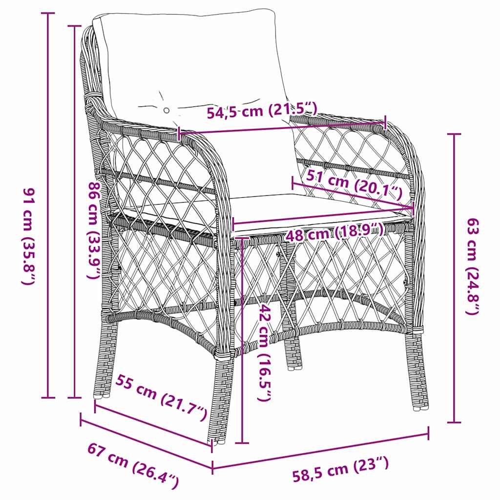 Garten Essgruppe mit Kissen 5 pcs Schwarz Poly-Rattan