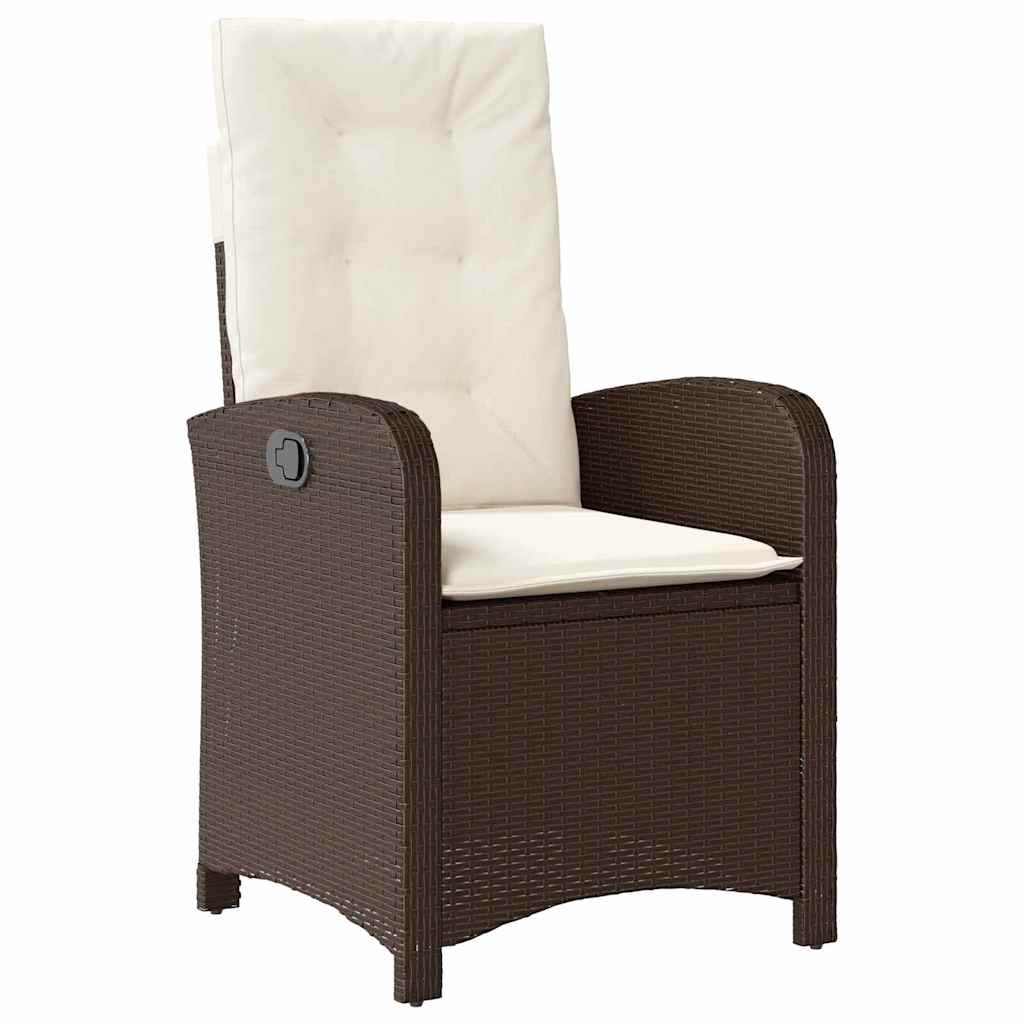 Garten Essgruppe mit Kissen 5 pcs Braun Poly-Rattan