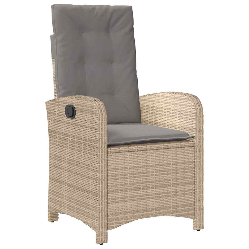 Garten Essgruppe mit Kissen 9 pcs Beige Poly-Rattan