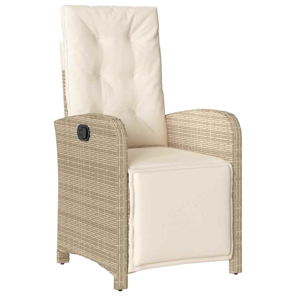 Garten Essgruppe mit Kissen 3 pcs Beige Poly-Rattan