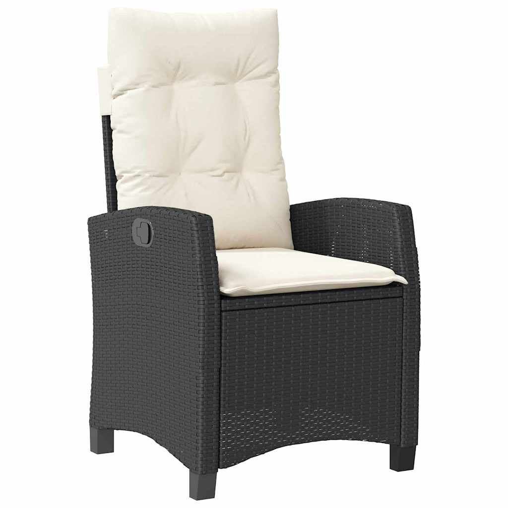 Garten Essgruppe mit Kissen 5 pcs Schwarz Poly-Rattan