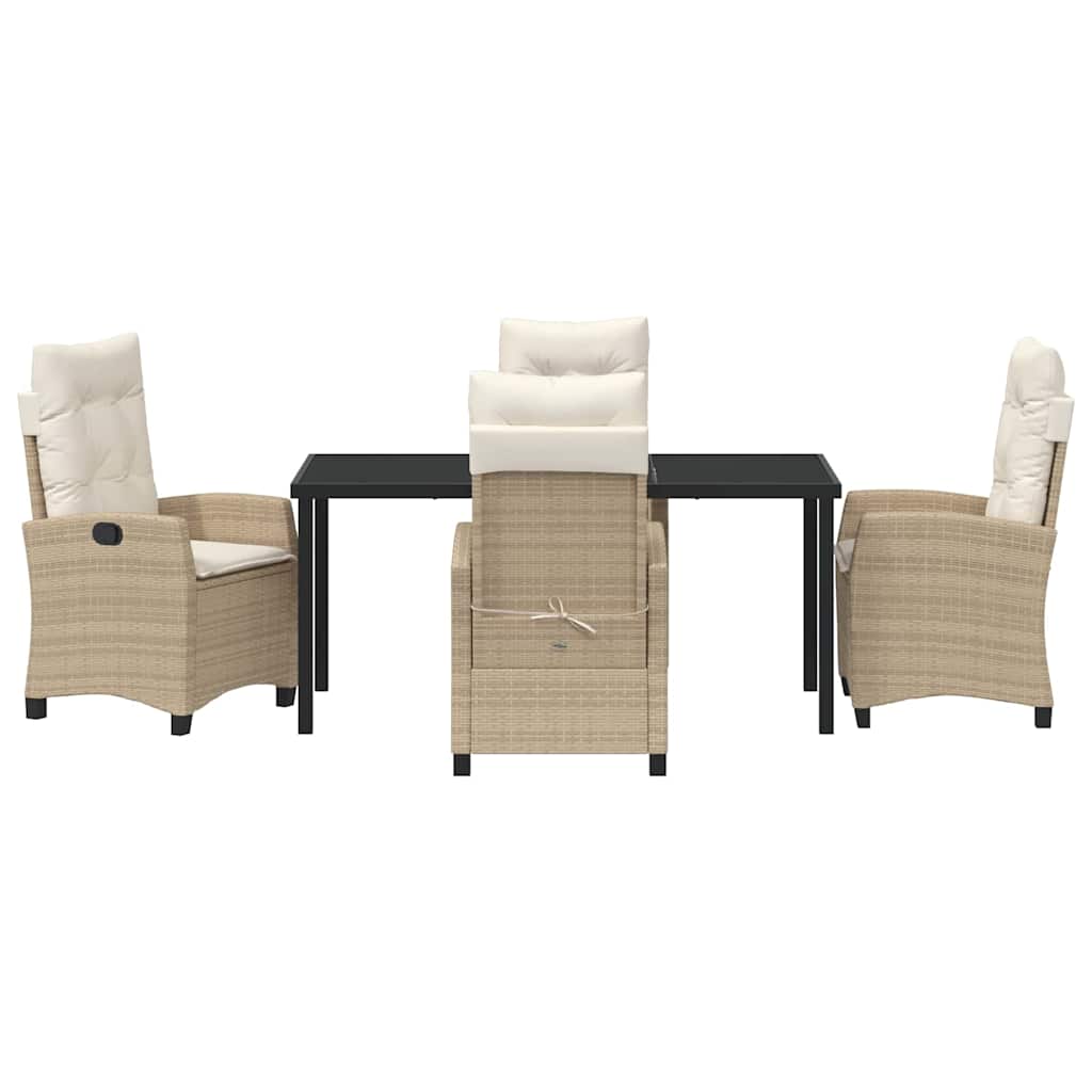 Garten Essgruppe mit Kissen 5 pcs Beige Poly-Rattan