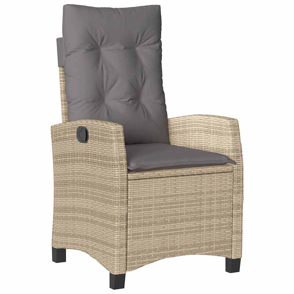 Garten Essgruppe mit Kissen 3 pcs Beige Poly-Rattan