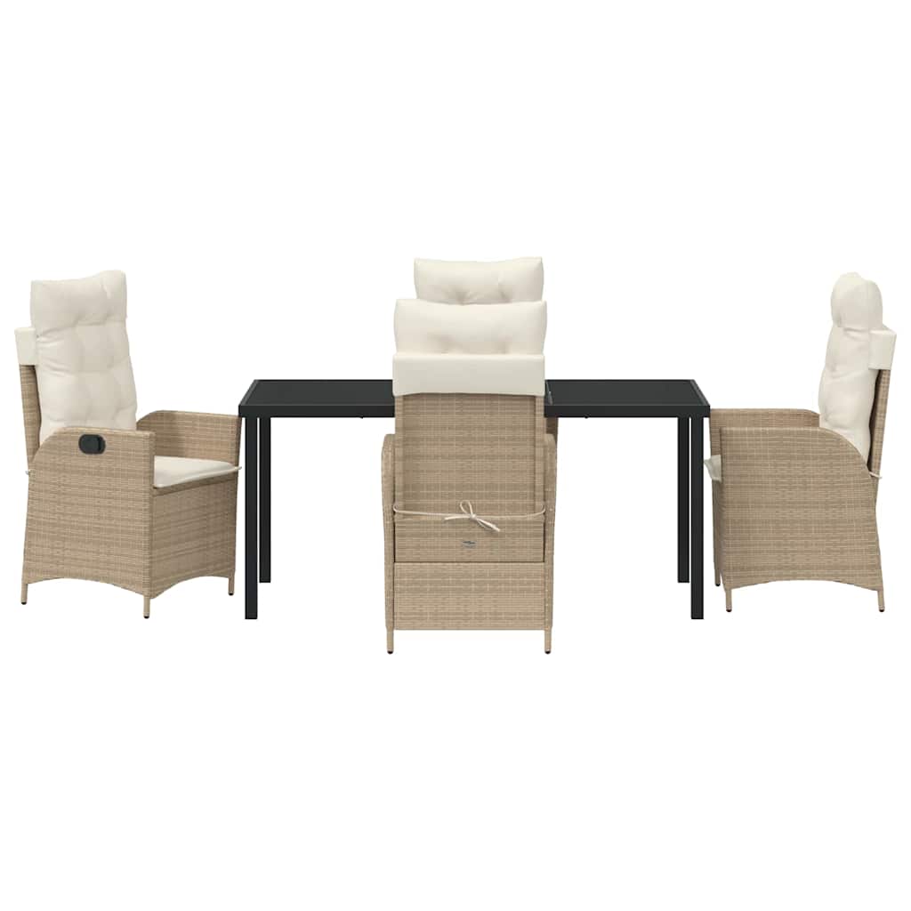 Garten Essgruppe mit Kissen 5 pcs Beige Poly-Rattan
