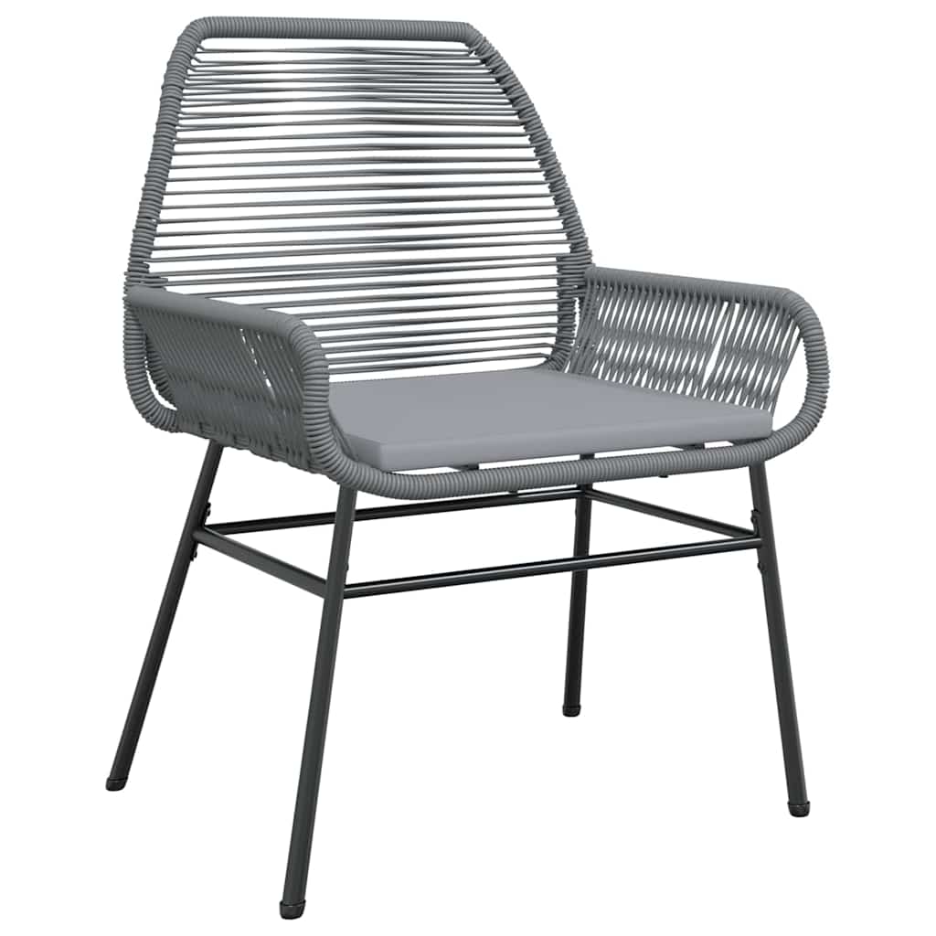 Garten Essgruppe mit Kissen 5 pcs Grau Poly-Rattan