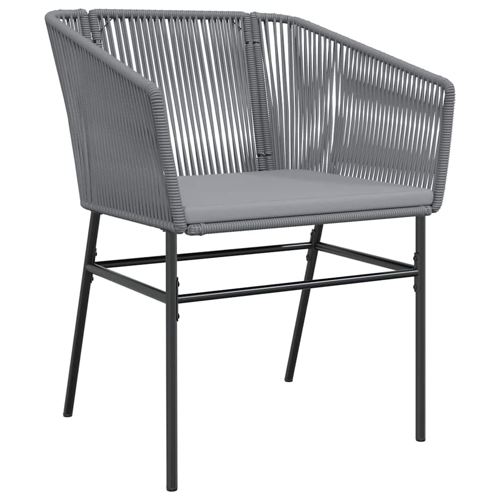 Garten Essgruppe 7 pcs Grau Pulverbeschichteter Stahl