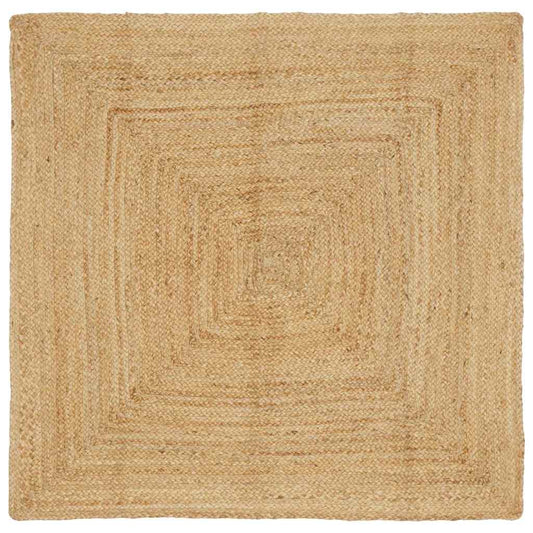 Teppich Beige 120 x 120 cm Jute
