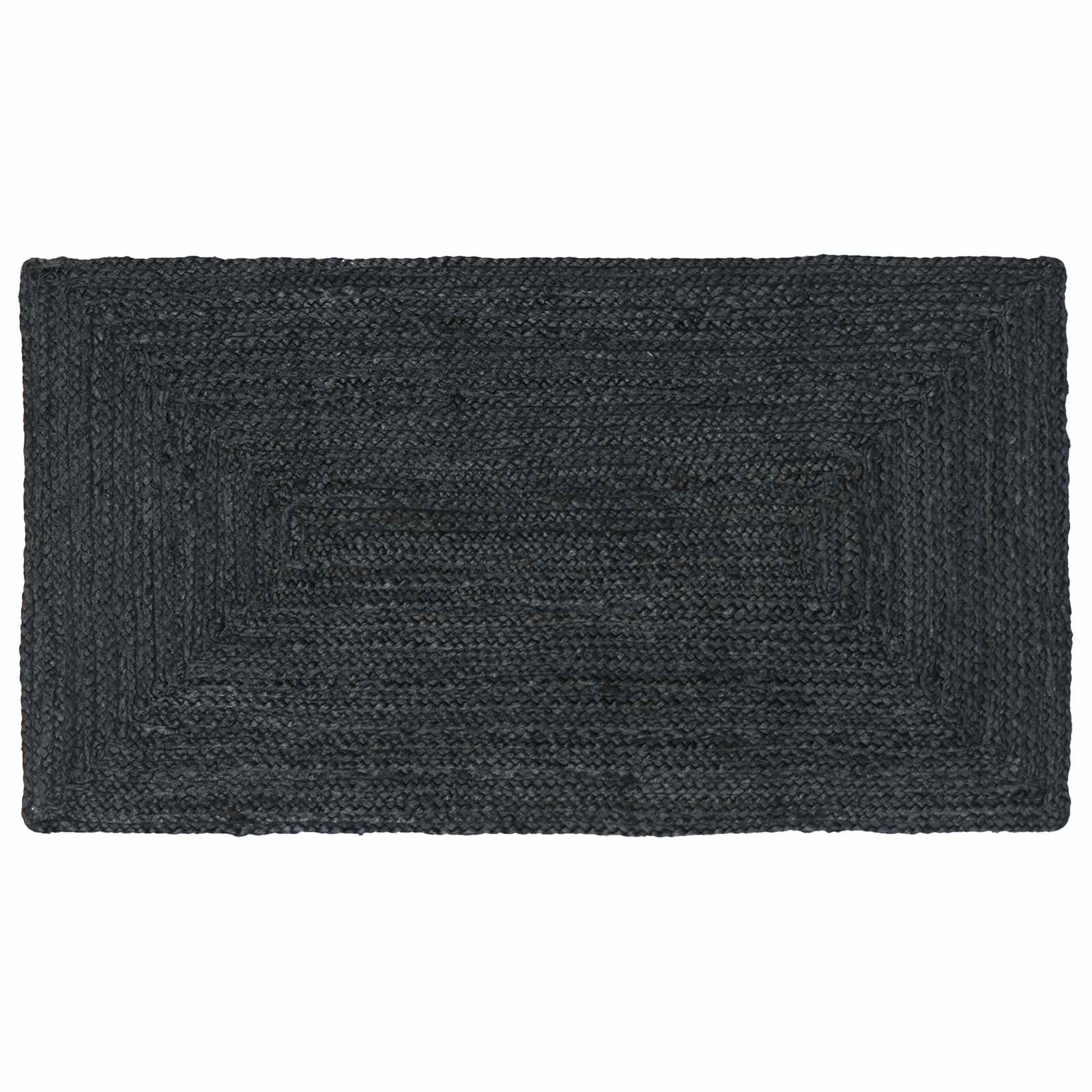 Bereichsteppiche Rechtwinklig Dunkelgrau 60 x 110 cm Jute