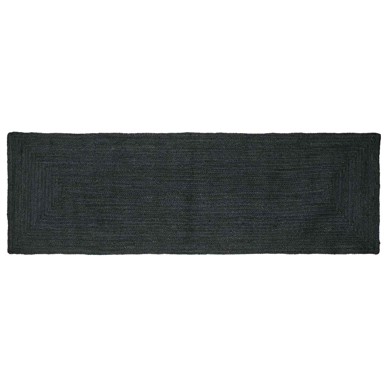 Bereichsteppiche Rechtwinklig Dunkelgrau 80 x 200 cm Jute