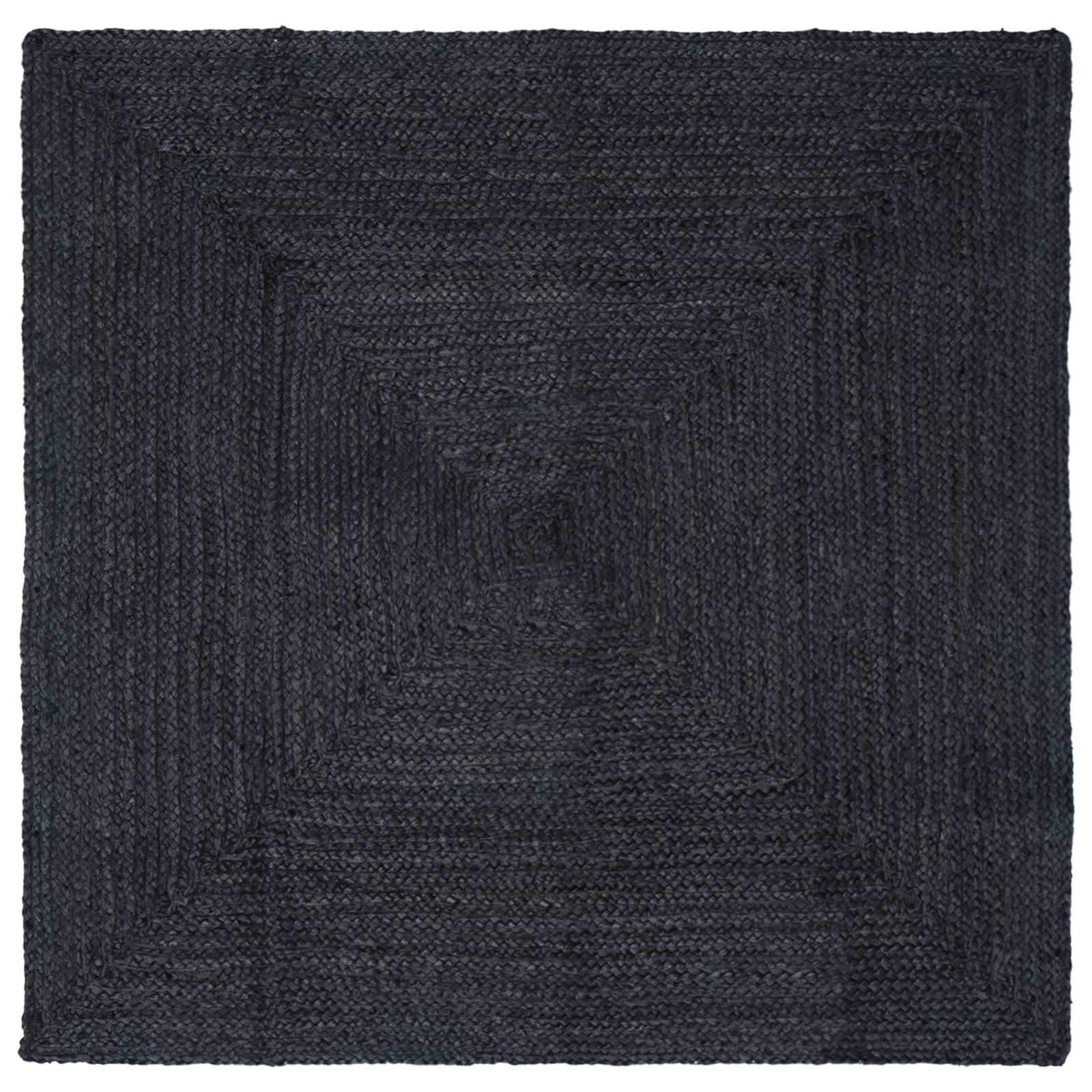 Bereichsteppiche Quadratisch Dunkelgrau 200 x 200 cm Jute