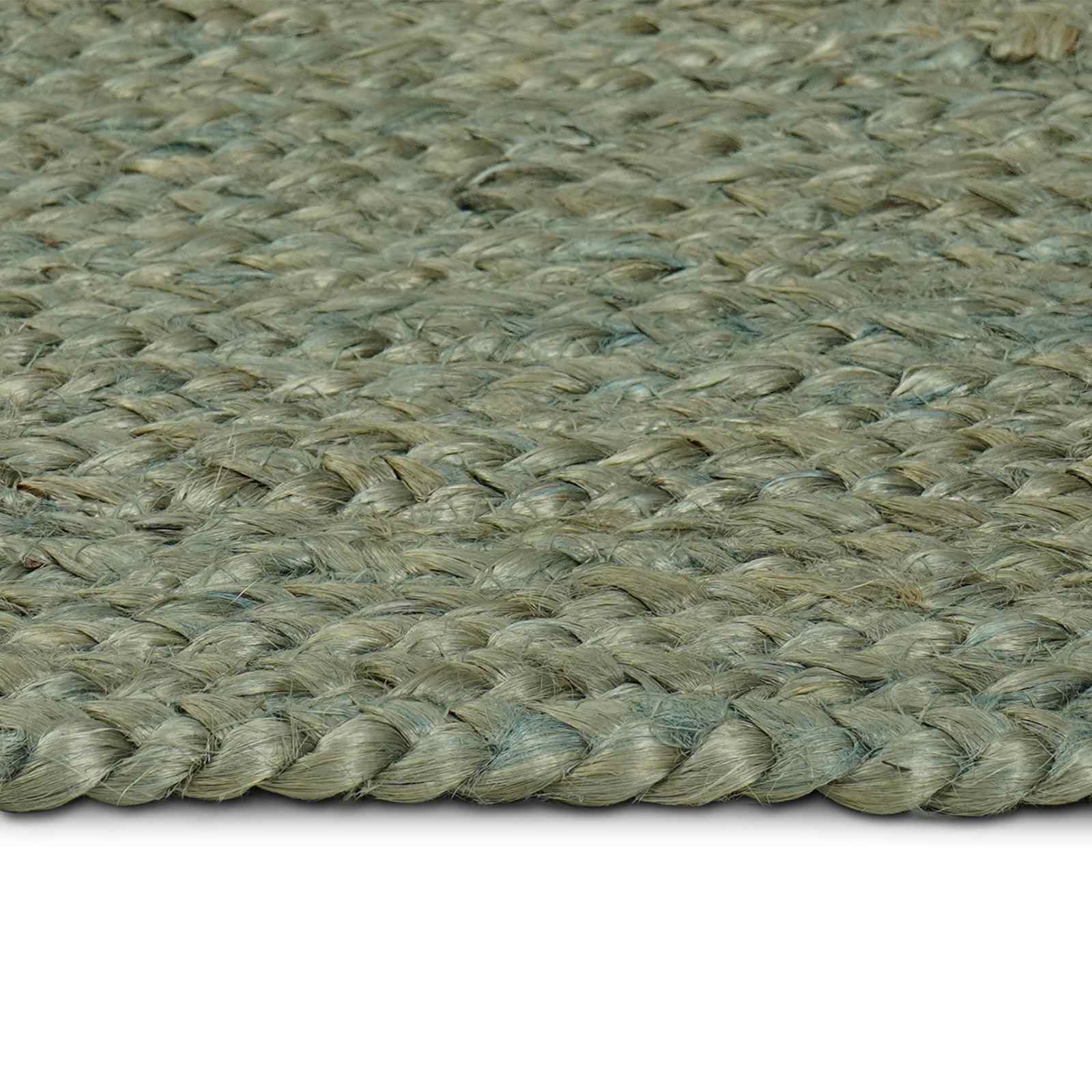 Bereichsteppiche Rechtwinklig Olive Grün 80 x 200 cm Jute