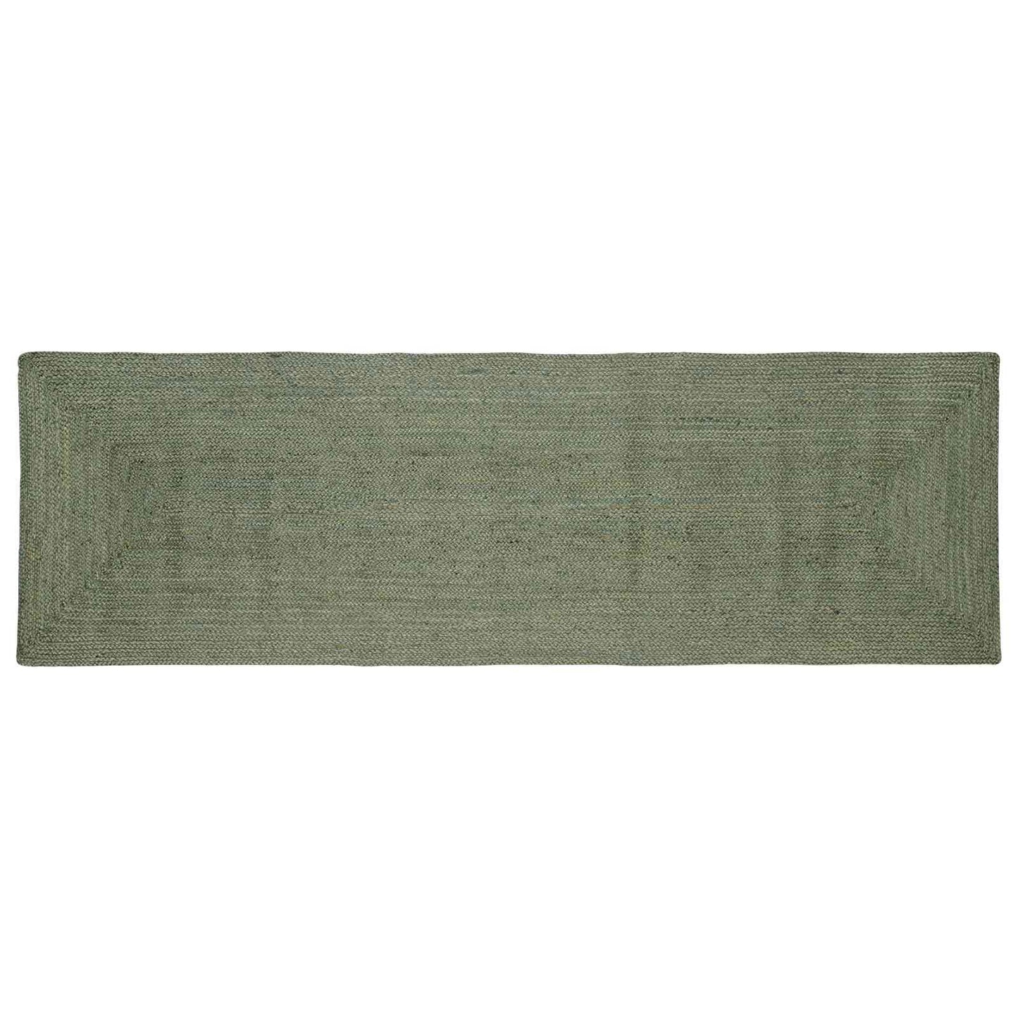 Bereichsteppiche Rechtwinklig Olive Grün 80 x 200 cm Jute