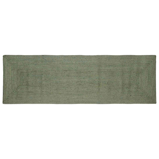 Bereichsteppiche Rechtwinklig Olive Grün 80 x 200 cm Jute