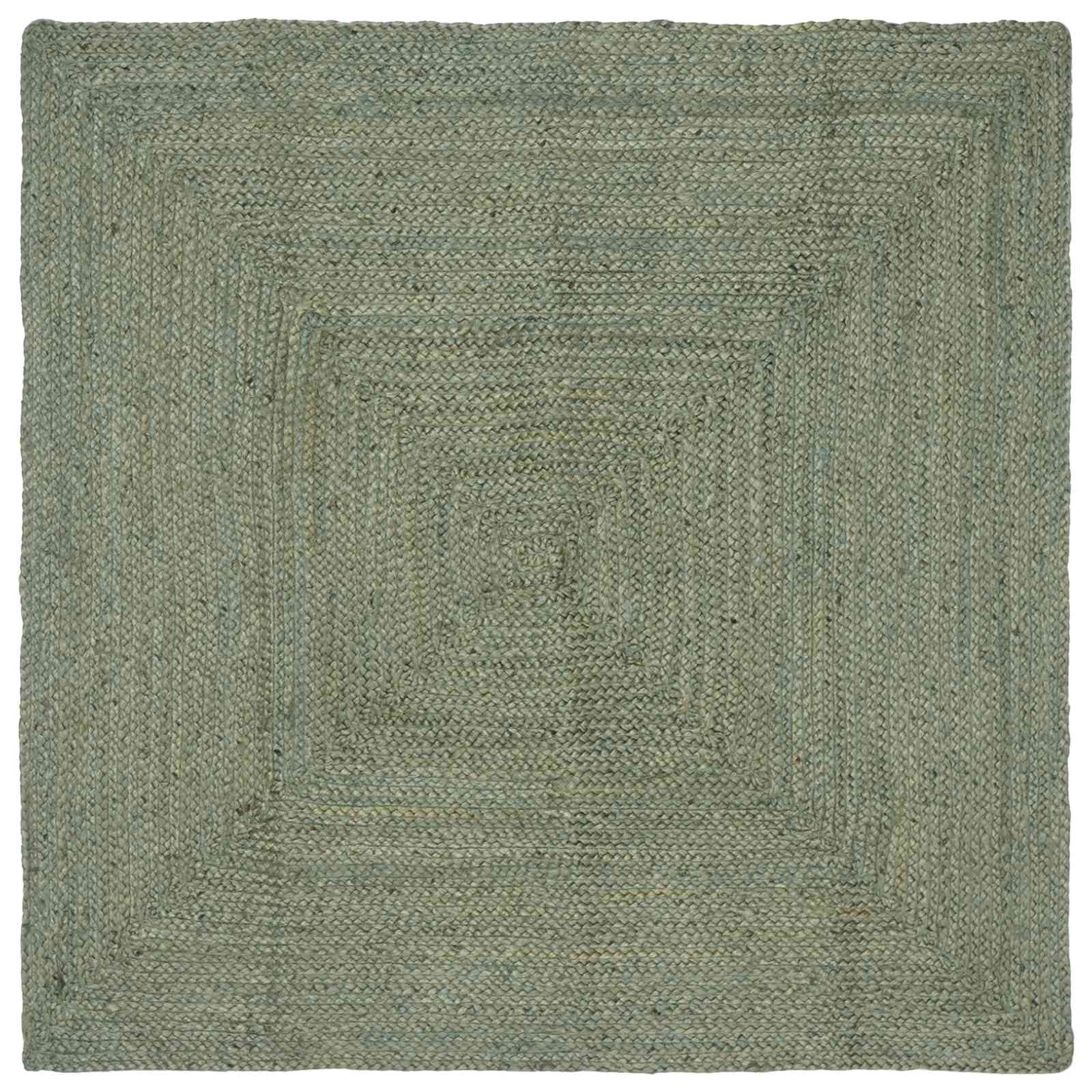 Bereichsteppiche Rechtwinklig Olive Grün 120 x 120 cm Jute