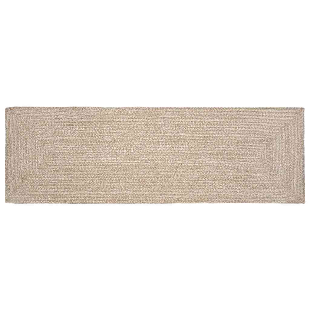 Bereichsteppiche Natürlich und Weiß 80 x 200 cm Jute