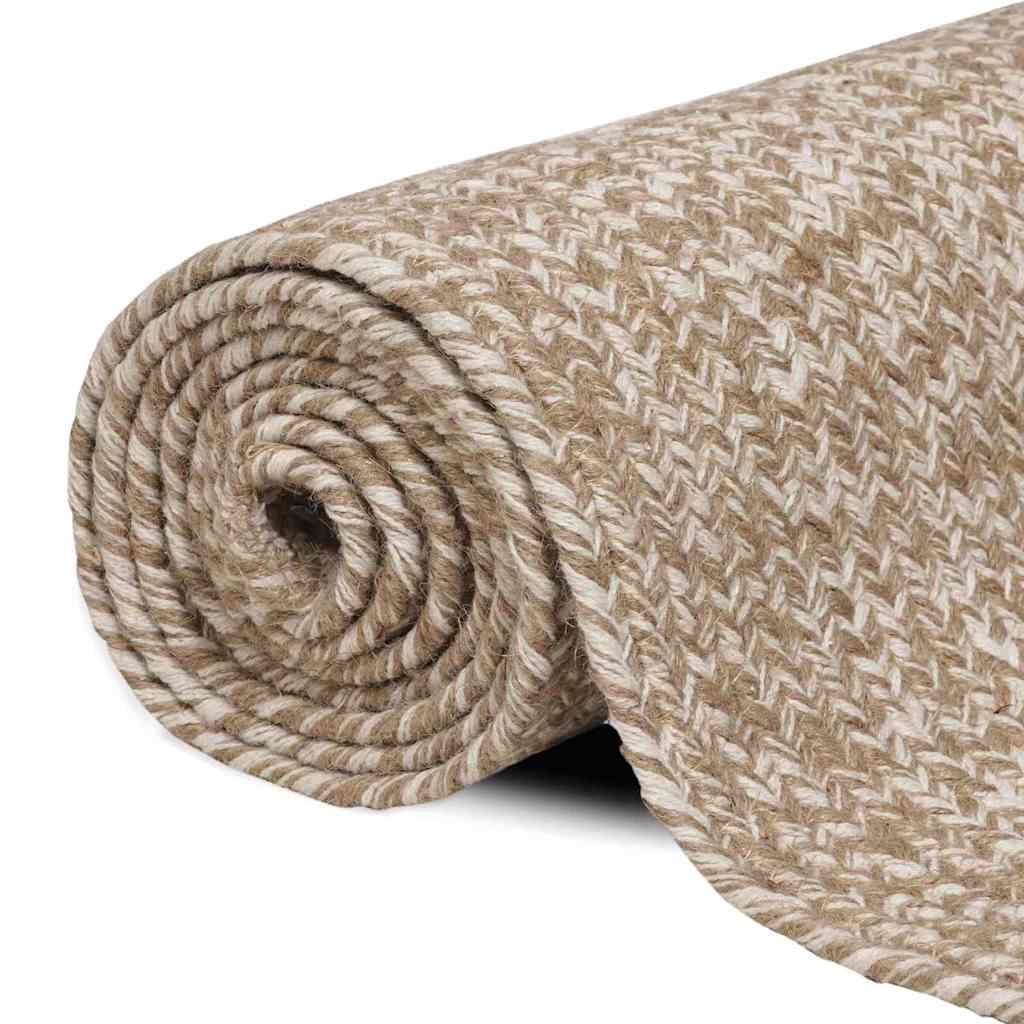 Bereichsteppiche Natürlich und Weiß 240 x 340 cm Jute