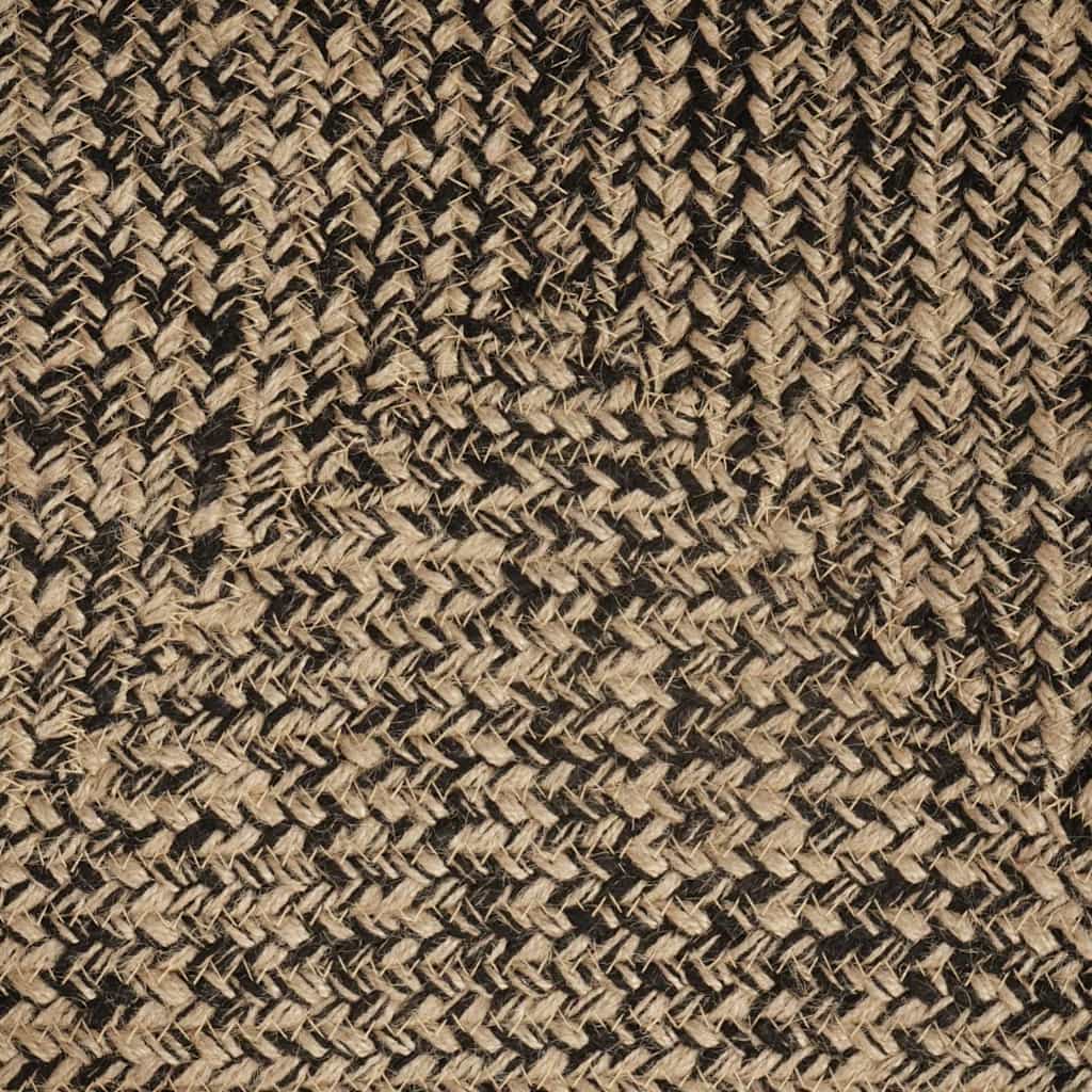 Teppich Natur und Schwarz 60 x 250 cm Jute